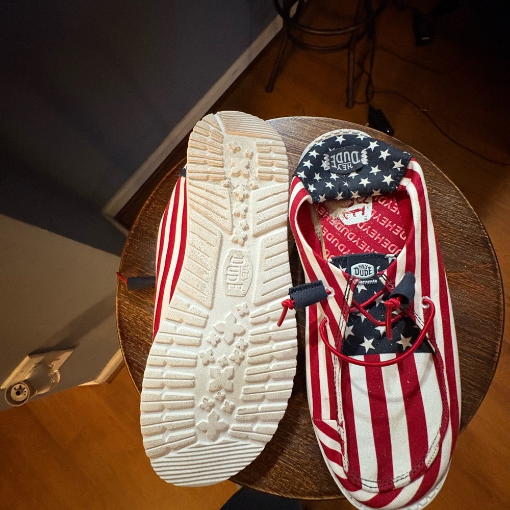 Kids' Red and White Striped Shoes